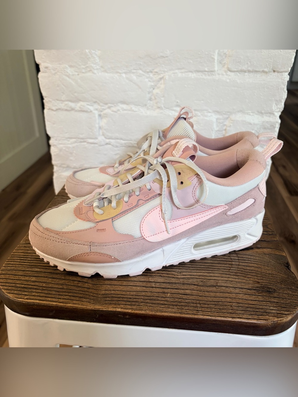 EUC! Nike Air Max 90 Futura "Barley Rose" Sz 8 / EU 39